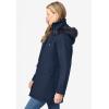 Woman Within Plus Size Faux Fur Down Parka Coat(Navy)