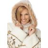 Woman Within Plus Size Faux Fur Snowflake Print Hooded Jacket(Black Snowflake Fair Isle)