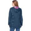 Woman Within Plus Size Flannel-Lined Denim Jacket Removable Hood Long Oversized Jean Coat(Medium Stonewash Plaid)