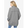 Woman Within Plus Size Fleece Nylon Reversible Jacket(Black Medium Heather Grey)