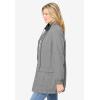 Woman Within Plus Size Fleece Nylon Reversible Jacket(Black Medium Heather Grey)
