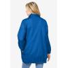 Woman Within Plus Size Fleece Nylon Reversible Jacket(Bright Cobalt Medium Heather Grey)