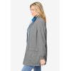 Woman Within Plus Size Fleece Nylon Reversible Jacket(Bright Cobalt Medium Heather Grey)