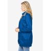 Woman Within Plus Size Fleece Nylon Reversible Jacket(Bright Cobalt Medium Heather Grey)