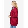 Woman Within Plus Size Fleece Nylon Reversible Jacket(Classic Red Medium Heather Grey)