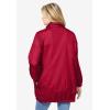 Woman Within Plus Size Fleece Nylon Reversible Jacket(Classic Red Medium Heather Grey)