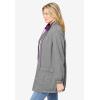 Woman Within Plus Size Fleece Nylon Reversible Jacket(Plum Purple Medium Heather Grey)