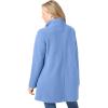 Woman Within Plus Size Fleece Swing Funnel-Neck Coat(French Blue)