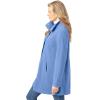 Woman Within Plus Size Fleece Swing Funnel-Neck Coat(French Blue)