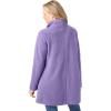 Woman Within Plus Size Fleece Swing Funnel-Neck Coat(Soft Iris)