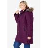 Woman Within Plus Size Heathered Down Puffer Coat(Heather Navy)