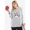 Woman Within Plus Size Holiday Graphic Tee(Red Poinsettia)