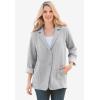 Woman Within Plus Size Knit Blazer Oversized Work & Casual(Navy)
