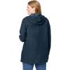 Woman Within Plus Size Lightweight Hooded Jacket Long Oversized Coat(Indigo)