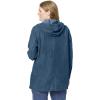 Woman Within Plus Size Lightweight Hooded Jacket Long Oversized Coat(Medium Stonewash)