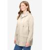Woman Within Plus Size Lightweight Hooded Jacket Long Oversized Coat(Natural Khaki)