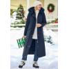 Woman Within Plus Size Long Hooded Dtm Faux Down Parka Coat(Black)
