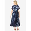 Woman Within Plus Size Mixed Print Maxi Dress(Navy Pretty Rose)