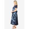Woman Within Plus Size Mixed Print Maxi Dress(Navy Pretty Rose)