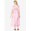 Woman Within Plus Size Mixed Print Maxi Dress(Pink Pretty Rose)