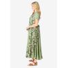Woman Within Plus Size Mixed Print Maxi Dress(Sage Pretty Rose)