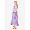 Woman Within Plus Size Mixed Print Maxi Dress(Soft Iris Pretty Rose)