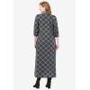 Woman Within Plus Size Mockneck Dress(Gunmetal Bias Plaid)