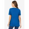 Woman Within Plus Size Perfect Crewneck Tunic(Bright Cobalt)