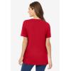Woman Within Plus Size Perfect Crewneck Tunic(Classic Red)