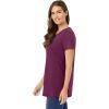 Woman Within Plus Size Perfect Crewneck Tunic(Deep Claret)