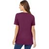 Woman Within Plus Size Perfect Crewneck Tunic(Deep Claret)