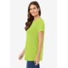 Woman Within Plus Size Perfect Crewneck Tunic(Lime)
