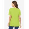 Woman Within Plus Size Perfect Crewneck Tunic(Lime)