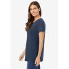 Woman Within Plus Size Perfect Crewneck Tunic(Navy)
