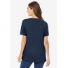 Woman Within Plus Size Perfect Crewneck Tunic(Navy)