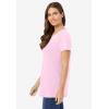 Woman Within Plus Size Perfect Crewneck Tunic(Pink)