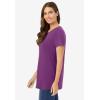 Woman Within Plus Size Perfect Crewneck Tunic(Plum Purple)