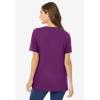Woman Within Plus Size Perfect Crewneck Tunic(Plum Purple)