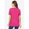 Woman Within Plus Size Perfect Crewneck Tunic(Raspberry Sorbet)