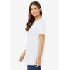 Woman Within Plus Size Perfect Crewneck Tunic(White)