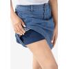 Woman Within Plus Size Perfect Denim Skort(Light Stonewash)