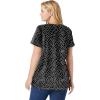 Woman Within Plus Size Perfect Printed Short-Sleeve Scoopneck Tee(Waterfall Lovely Ditsy)