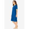Woman Within Plus Size Perfect Short-Sleeve Crewneck Tee Dress(Bright Cobalt)
