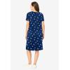 Woman Within Plus Size Perfect Short-Sleeve Crewneck Tee Dress(Evening Blue Stars)