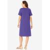 Woman Within Plus Size Perfect Short-Sleeve Crewneck Tee Dress(Petal Purple)