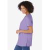 Woman Within Plus Size Perfect Short-Sleeve Keyhole Tee(Soft Iris)