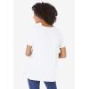 Woman Within Plus Size Perfect Short-Sleeve Keyhole Tee(White)