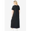 Woman Within Plus Size Perfect Short-Sleeve Scoopneck Maxi Tee Dress(Black)