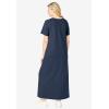 Woman Within Plus Size Perfect Short-Sleeve Scoopneck Maxi Tee Dress(Navy)