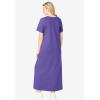 Woman Within Plus Size Perfect Short-Sleeve Scoopneck Maxi Tee Dress(Petal Purple)